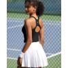 imageRUNNING GIRL High Impact Sports Bras for Women  Square Neck Longline Workout Crop Tops with Built in Shelf Yoga BraAblack