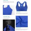 imageRUNNING GIRL High Impact Sports Bras for Women  Square Neck Longline Workout Crop Tops with Built in Shelf Yoga BraAbright Blue