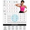 imageRUNNING GIRL High Impact Sports Bras for Women  Square Neck Longline Workout Crop Tops with Built in Shelf Yoga BraAhot Pink