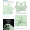 imageRUNNING GIRL High Impact Sports Bras for Women  Square Neck Longline Workout Crop Tops with Built in Shelf Yoga BraApale Green