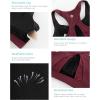 imageRUNNING GIRL High Impact Sports Bras for Women  Square Neck Longline Workout Crop Tops with Built in Shelf Yoga BraZwinedred