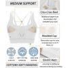 imageRUNNING GIRL High Impact Sports Bras for Women High Support Running Sports Bra Moulded Cup Strappy Sports Bras1vwhite