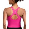 imageRUNNING GIRL High Impact Sports Bras for Women  Square Neck Longline Workout Crop Tops with Built in Shelf Yoga BraAhot Pink