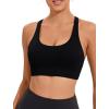 imageRUNNING GIRL Sports Bra for Women High Support CrissCross Back Padded Strappy Sports Bras Yoga Bra with Removable Cups2black