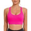 imageRUNNING GIRL Sports Bra for Women High Support CrissCross Back Padded Strappy Sports Bras Yoga Bra with Removable Cups2pink