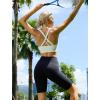 imageRUNNING GIRL Sports Bra for Women High Support CrissCross Back Padded Strappy Sports Bras Yoga Bra with Removable Cups2white