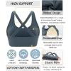 imageRUNNING GIRL Sports Bra for Women High Support CrissCross Back Padded Strappy Sports Bras Yoga Bra with Removable Cups3blackgreygreen