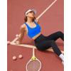 imageRUNNING GIRL Sports Bra for Women High Support CrissCross Back Padded Strappy Sports Bras Yoga Bra with Removable Cups3pinkwhiteblue