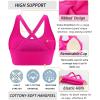 imageRUNNING GIRL Sports Bra for Women High Support CrissCross Back Padded Strappy Sports Bras Yoga Bra with Removable Cups3pinkwhiteblue