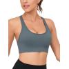 imageRUNNING GIRL Sports Bra for Women High Support CrissCross Back Padded Strappy Sports Bras Yoga Bra with Removable Cups4grey