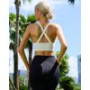 imageRUNNING GIRL Sports Bra for Women High Support CrissCross Back Padded Strappy Sports Bras Yoga Bra with Removable Cups4white