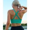 imageRUNNING GIRL Sports Bra for Women High Support CrissCross Back Padded Strappy Sports Bras Yoga Bra with Removable CupsBlackpinkgreen3pack