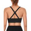 imageRUNNING GIRL Sports Bra for Women High Support CrissCross Back Padded Strappy Sports Bras Yoga Bra with Removable CupsWhiteblackpink3pack