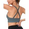 imageRUNNING GIRL Sports Bra for Women High Support CrissCross Back Padded Strappy Sports Bras Yoga Bra with Removable CupsWhitegreypink3pack