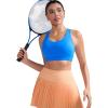 imageRUNNING GIRL Sports Bra for Women CrissCross Back Padded Strappy Sports Bras Medium Support Yoga Bra with Removable CupsAsparkle Blue