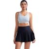 imageRUNNING GIRL Sports Bra for Women CrissCross Back Padded Strappy Sports Bras Medium Support Yoga Bra with Removable CupsBice Grey