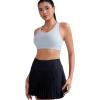 imageRUNNING GIRL Sports Bra for Women CrissCross Back Padded Strappy Sports Bras Medium Support Yoga Bra with Removable CupsBice Grey