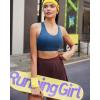 imageRUNNING GIRL Sports Bra for Women CrissCross Back Padded Strappy Sports Bras Medium Support Yoga Bra with Removable CupsBnavy Blue