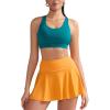 imageRUNNING GIRL Sports Bra for Women CrissCross Back Padded Strappy Sports Bras Medium Support Yoga Bra with Removable CupsBstorm Teal