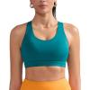 imageRUNNING GIRL Sports Bra for Women CrissCross Back Padded Strappy Sports Bras Medium Support Yoga Bra with Removable CupsBstorm Teal