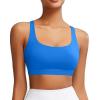 imageRUNNING GIRL Sports Bra for Women High Support Molded Cup High Impact Sports Bras for Women with Sewn in PadsSparkle Blue