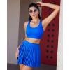 imageRUNNING GIRL Sports Bra for Women High SupportAdjustable Straps High Impact Sports Bras with Sewn in PadsSparkle Blue