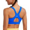 imageRUNNING GIRL Sports Bra for Women High SupportAdjustable Straps High Impact Sports Bras with Sewn in PadsSparkle Blue