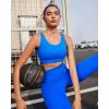 imageRUNNING GIRL Sports Bra for Women High SupportAdjustable Straps High Impact Sports Bras with Sewn in PadsSparkle Blue