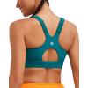 imageRUNNING GIRL Sports Bra for Women High SupportAdjustable Straps High Impact Sports Bras with Sewn in PadsTeal