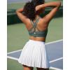 imageRUNNING GIRL Sports Bra for Women MediumHigh Support CrissCross Back Strappy Padded Sports Bras Supportive Workout Tops1dark Green