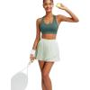 imageRUNNING GIRL Sports Bra for Women MediumHigh Support CrissCross Back Strappy Padded Sports Bras Supportive Workout Tops1dark Green