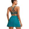 imageRUNNING GIRL Sports Bra for Women MediumHigh Support CrissCross Back Strappy Padded Sports Bras Supportive Workout Tops1dark Green