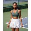 imageRUNNING GIRL Sports Bra for Women MediumHigh Support CrissCross Back Strappy Padded Sports Bras Supportive Workout Tops1dark Green