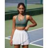 imageRUNNING GIRL Sports Bra for Women MediumHigh Support CrissCross Back Strappy Padded Sports Bras Supportive Workout Tops1dark Green