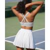 imageRUNNING GIRL Sports Bra for Women MediumHigh Support CrissCross Back Strappy Padded Sports Bras Supportive Workout Tops1grey