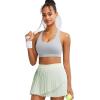 imageRUNNING GIRL Sports Bra for Women MediumHigh Support CrissCross Back Strappy Padded Sports Bras Supportive Workout Tops1grey