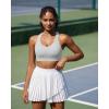 imageRUNNING GIRL Sports Bra for Women MediumHigh Support CrissCross Back Strappy Padded Sports Bras Supportive Workout Tops1grey