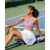 imageRUNNING GIRL Sports Bra for Women MediumHigh Support CrissCross Back Strappy Padded Sports Bras Supportive Workout Tops1taro Purple