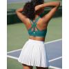 imageRUNNING GIRL Sports Bra for Women MediumHigh Support CrissCross Back Strappy Padded Sports Bras Supportive Workout Tops1teal