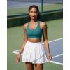 imageRUNNING GIRL Sports Bra for Women MediumHigh Support CrissCross Back Strappy Padded Sports Bras Supportive Workout Tops1teal