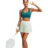 imageRUNNING GIRL Sports Bra for Women MediumHigh Support CrissCross Back Strappy Padded Sports Bras Supportive Workout Tops1teal