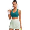 imageRUNNING GIRL Sports Bra for Women MediumHigh Support CrissCross Back Strappy Padded Sports Bras Supportive Workout Tops1teal