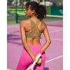 imageRUNNING GIRL Sports Bra for Women MediumHigh Support CrissCross Back Strappy Padded Sports Bras Supportive Workout TopsAcopper Brown