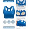 imageRUNNING GIRL Sports Bras for Women High SupportRacerback Running Bra Molded Cup Sports Bra with Sewn in PadsBlue