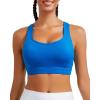 imageRUNNING GIRL Sports Bras for Women High SupportRacerback Running Bra Molded Cup Sports Bra with Sewn in PadsBlue