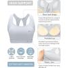 imageRUNNING GIRL Sports Bras for Women High SupportRacerback Running Bra Molded Cup Sports Bra with Sewn in PadsGrey