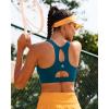 imageRUNNING GIRL Sports Bras for Women High SupportRacerback Running Bra Molded Cup Sports Bra with Sewn in PadsNavy Blue