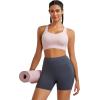 imageRUNNING GIRL Sports Bras for Women High SupportRacerback Running Bra Molded Cup Sports Bra with Sewn in PadsPink