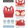 imageRUNNING GIRL Sports Bras for Women High SupportRacerback Running Bra Molded Cup Sports Bra with Sewn in PadsRed