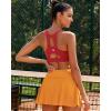 imageRUNNING GIRL Sports Bras for Women High SupportRacerback Running Bra Molded Cup Sports Bra with Sewn in PadsRed